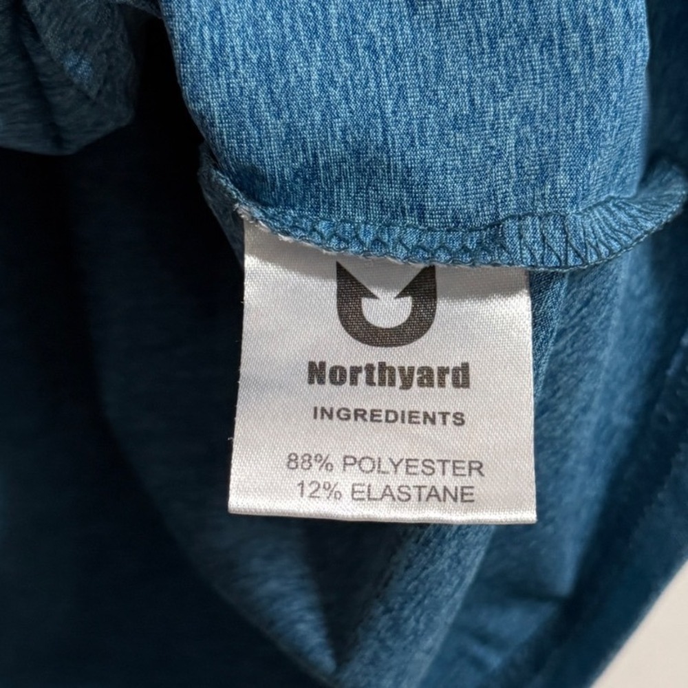 Northyard Mens Performance T-Shirt Heather Blue‎ Short Sleeve Athletic Size M - Picture 4 of 6